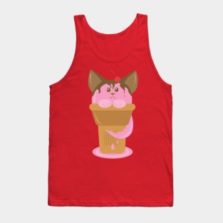 Strawberry Ice Cream Cat Tank Top